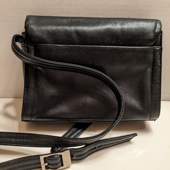 Coletta Soft Black Leather Shoulder Handbag Small - Picture 2 of 4